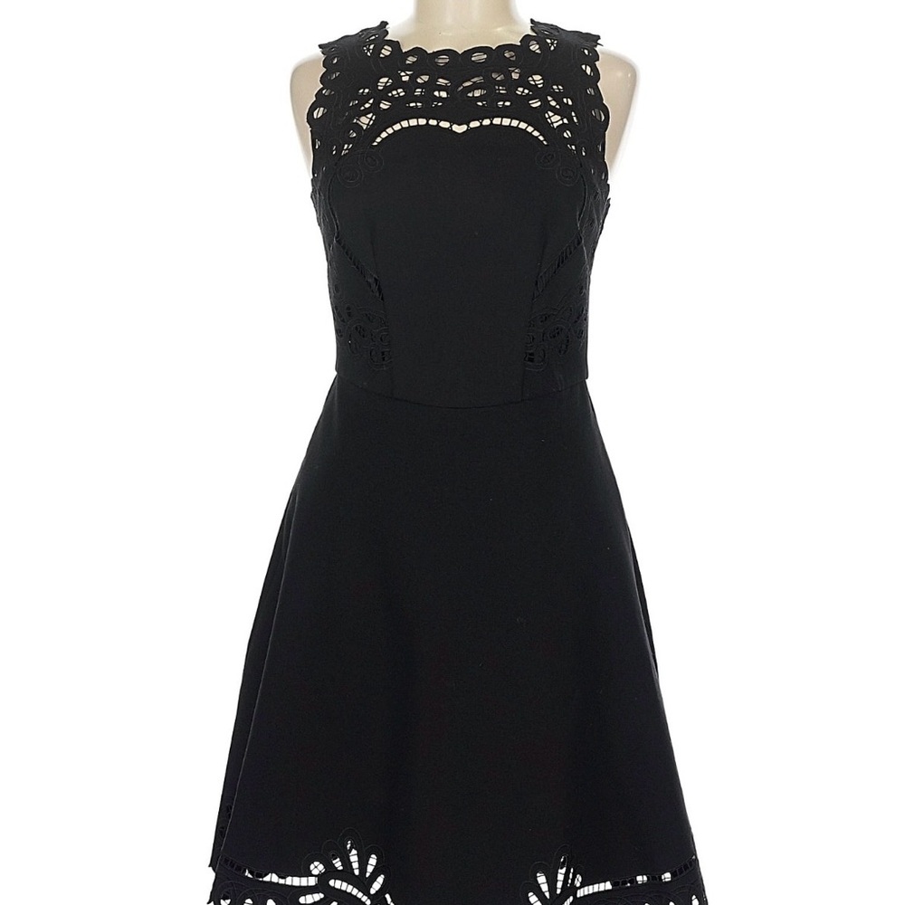 Ted Baker Women’s Black Sleeve Dress Size 2 (US 6) Pockets Fit And Flare